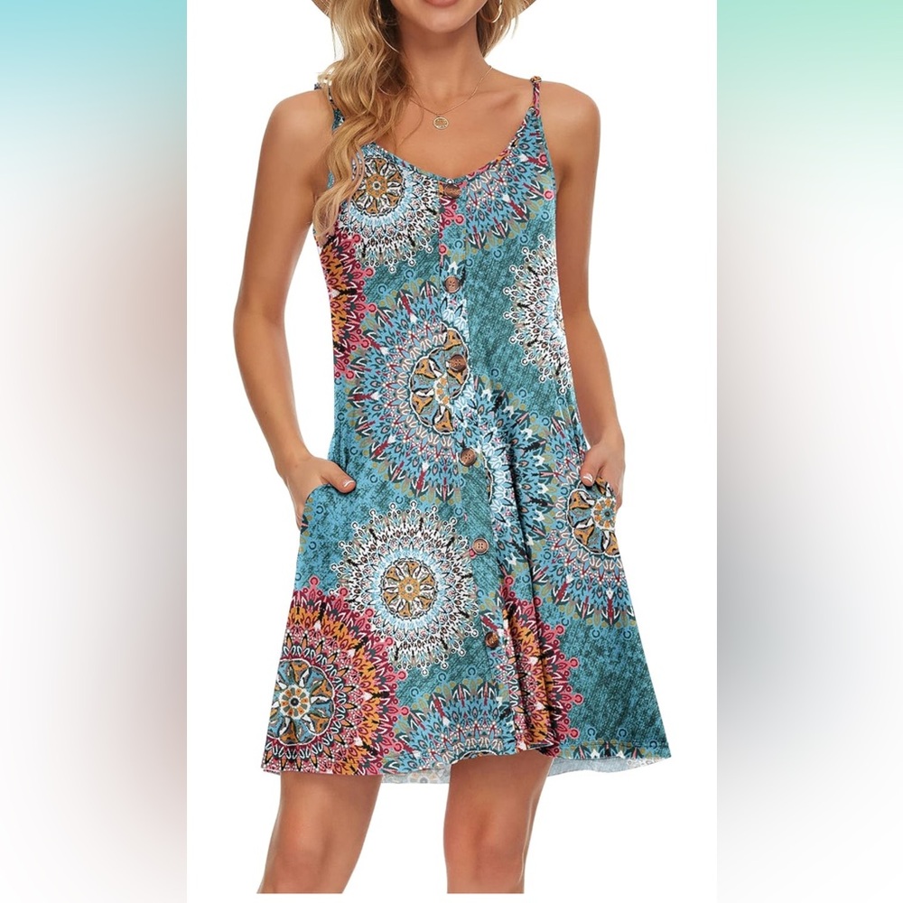 Adorable vibrant colors summer dress